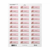 Lullabye Ladybug Trendy Roze Dot Adres Label (Full Sheet)