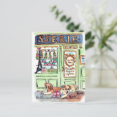 Lulu & Bella aller à Paris carte postale (Debout devant)