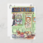 Lulu & Bella aller à Paris carte postale (Devant / Derrière)