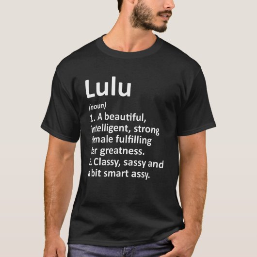 LULU Definition Personal Name Funny Kerstmis T-shirt (Voorkant)