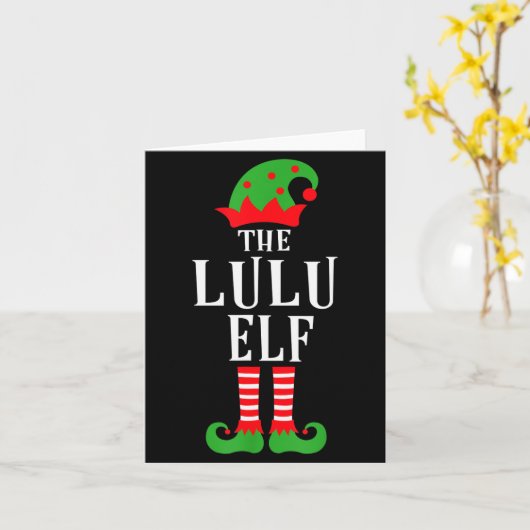 Lulu Elf Familie Matching Groep Kerstcadeau Funn Kaart (Gele Bloem)