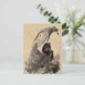 Lulu Macaw Sketch Briefkaart (Staand voorkant)