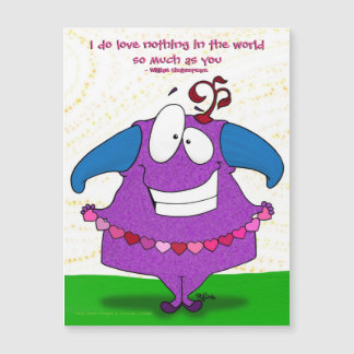 Lulu, magneet op maat van briefkaart