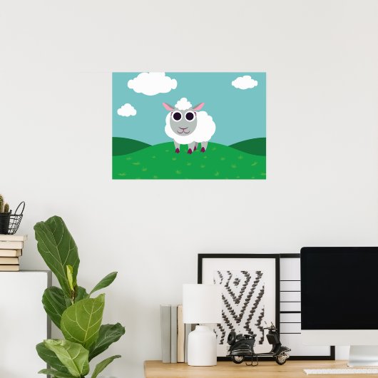 Lulu the Sheep Poster (Thuiskantoor)