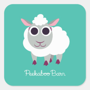 Lulu the Sheep Vierkante Sticker