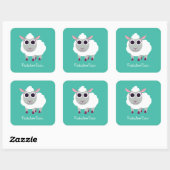 Lulu the Sheep Vierkante Sticker (Vel)