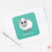 Lulu the Sheep Vierkante Sticker (Envelop)