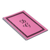 "Lulumama" Monogrammed Roos roze Notitieboek (Rechterzijde)