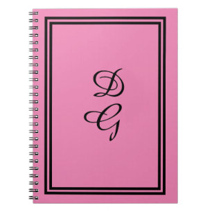 "Lulumama" Monogrammed Roos roze Notitieboek