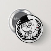 LulzSec Anonymous Logo Ronde Button 5,7 Cm (Voorkant /achterkant)