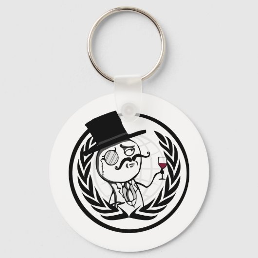 LulzSec Anonymous Logo Sleutelhanger (Voorkant)