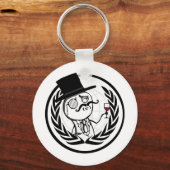LulzSec Anonymous Logo Sleutelhanger (Voorkant)
