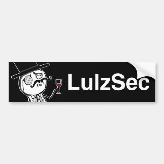 LulzSec Bumpersticker Black Monocle Man