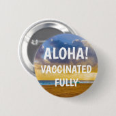Lumahai Beach, Hawaiian Aloha gevaccineerde Button (Voorkant /achterkant)