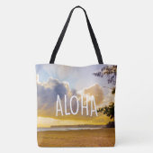Lumahai Beach, Kauai, Aloha Hawaiian Beach Bag Draagtas (Achterkant)