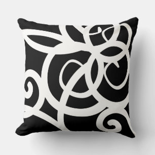 Lumbaal Wit & Zwart modern abstract designer Kussen