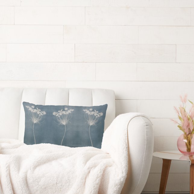 Lumbar Coussin à fleurs Boho bleu (Canapé)