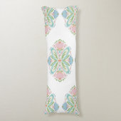 Lumbar Coussin Bleu rose Vert Floral Abstrait (Devant (Vertical))