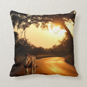 Lumbar Coussin - Lion sur la route