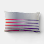 Lumbar et oreillers à lancer rouge argent (Verso)