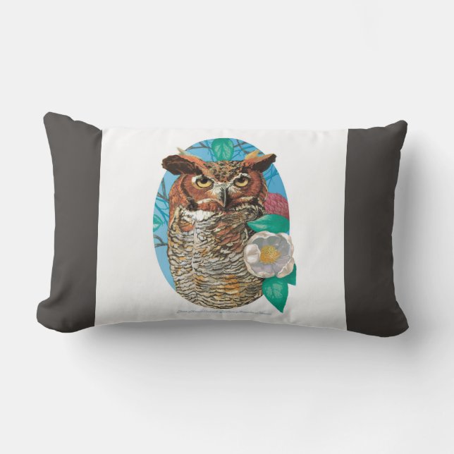 Lumbar Pillow voor Owl Lovers Kussen (Voorkant)