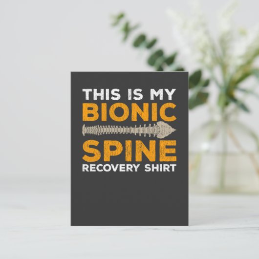 Lumbar Surgery Recovery Spinal Fusion Bionic Spine Briefkaart (Staand voorkant)