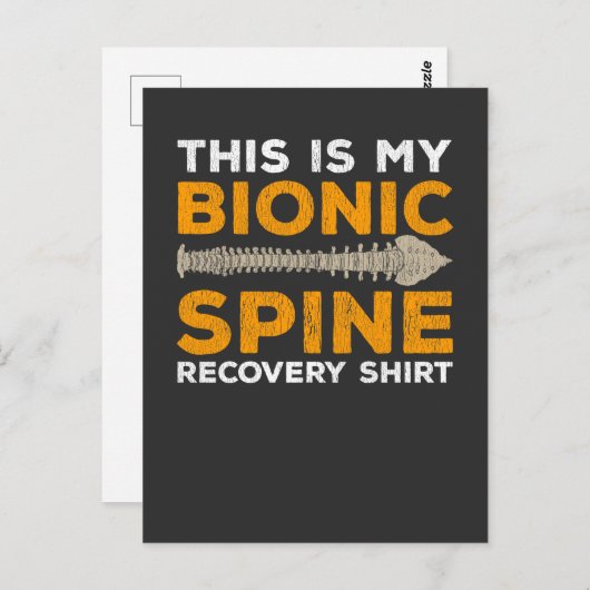 Lumbar Surgery Recovery Spinal Fusion Bionic Spine Briefkaart (Voorkant / Achterkant)