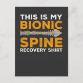 Lumbar Surgery Recovery Spinal Fusion Bionic Spine Briefkaart (Voorkant)