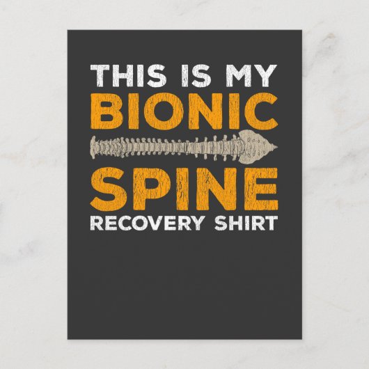 Lumbar Surgery Recovery Spinal Fusion Bionic Spine Briefkaart (Voorkant)