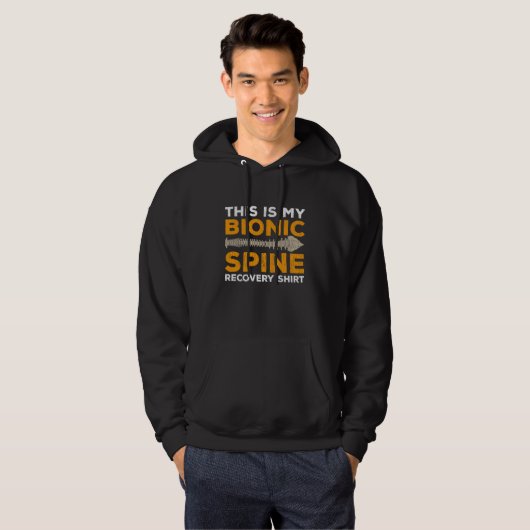 Lumbar Surgery Recovery Spinal Fusion Bionic Spine Hoodie (Voorkant volledig)