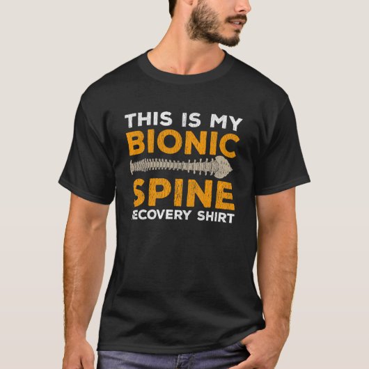 Lumbar Surgery Recovery Spinal Fusion Bionic Spine T-shirt (Voorkant)