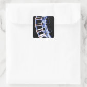 Lumbar Vertebrae 2 Vierkante Sticker (Tas)