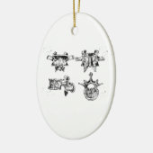 Lumbarstructuur van de wervelkolom keramisch ornament (Links)