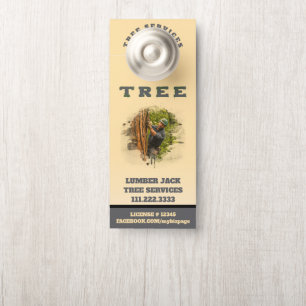 *~* Lumber Jack TREE Services QR Gele Deur