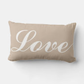 Lumber kussen - Liefde (beige) (Achterkant)