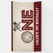 Lumberjack 1e Verjaardag Banner - Lumberjack (Verticaal)