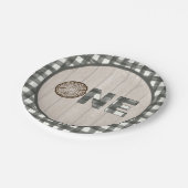 Lumberjack 1e Verjaardag Papier Bord - EEN Wit (Gekanteld)