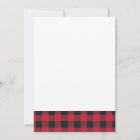 Lumberjack 1er anniversaire Invitation (Dos)