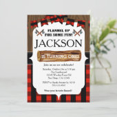 Lumberjack 1er Anniversaire Invitation (Debout devant)