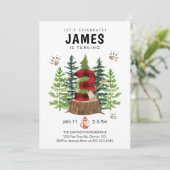 Lumberjack 3rd Birthday Buffalo Plays Kaart (Staand voorkant)