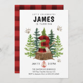 Lumberjack 3rd Birthday Buffalo Plays Kaart (Voorkant / Achterkant)