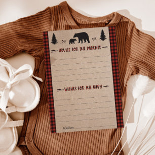 Lumberjack Advice en wenst Baby shower Card Kaart