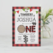 Lumberjack Anniversaire Invitation Forêt Anniversa (Debout devant)