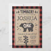 Lumberjack Anniversaire Invitation Forêt Anniversa (Devant)