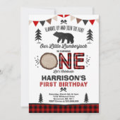 Lumberjack Anniversaire Invitation Lumberjack Part (Devant)