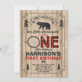 Lumberjack Anniversaire Invitation Lumberjack Part (Devant)
