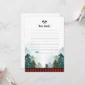 Lumberjack Anniversaire Livre d'or Cartes Heure Ca (Devant/Arrière en situation)