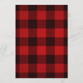 Lumberjack Baby Naam Douche Game Rood Plaid Programma (Achterkant)