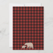 Lumberjack Baby Predications Baby shower Game Kaart (Achterkant)