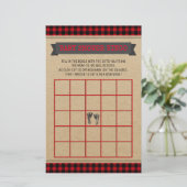 Lumberjack Baby shower Bingo Kaart (Staand voorkant)